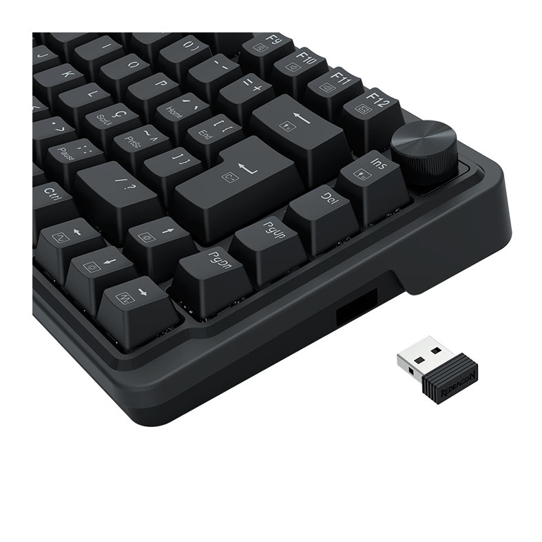 Teclado Mecanico Redragon Ucal Pro, RGB, Wireless, Switch Marrom, Preto, K673-RGB-PRO - miniatura 9