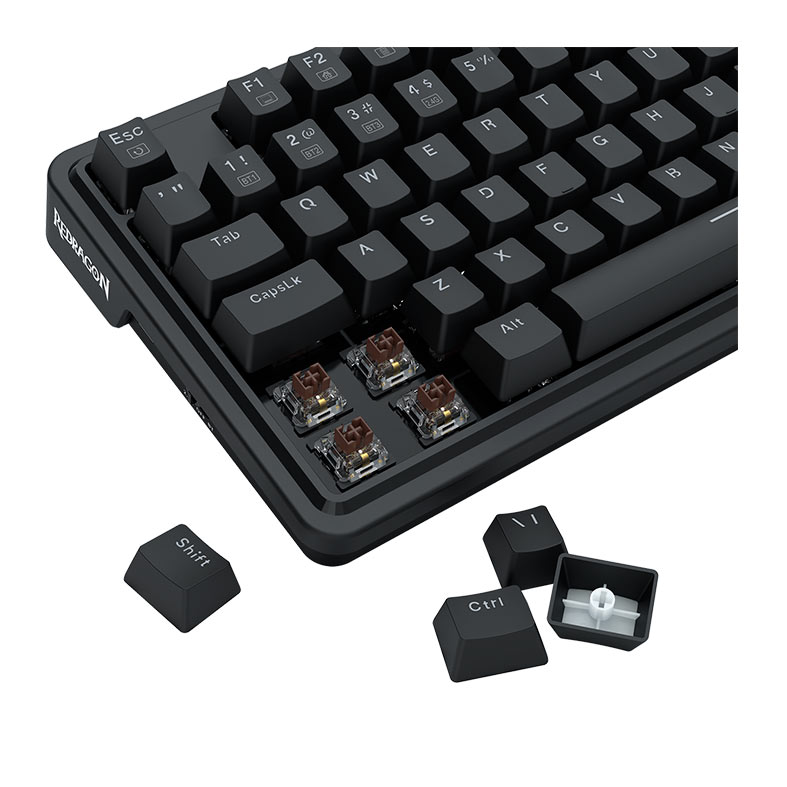Teclado Mecanico Redragon Ucal Pro, RGB, Wireless, Switch Marrom, Preto, K673-RGB-PRO - miniatura 10