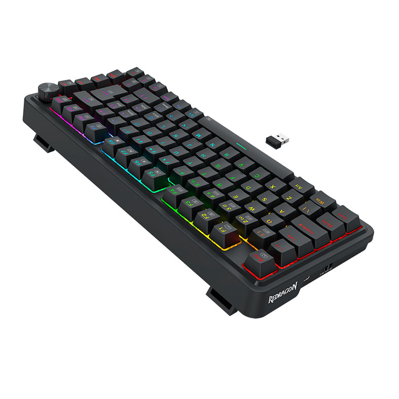 Teclado Mecanico Redragon Ucal Pro, RGB, Wireless, Switch Marrom, Preto, K673-RGB-PRO - miniatura 7