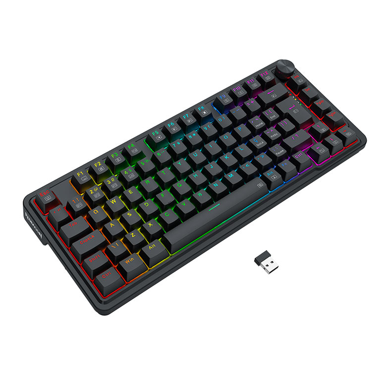 Teclado Mecanico Redragon Ucal Pro, RGB, Wireless, Switch Marrom, Preto, K673-RGB-PRO - miniatura 6