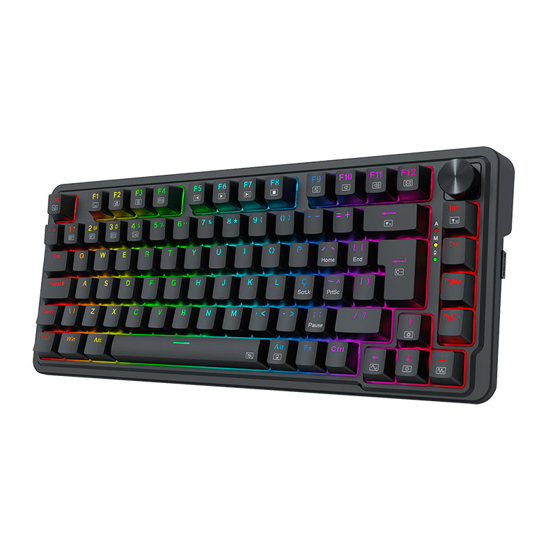 Teclado Mecanico Redragon Ucal Pro, RGB, Wireless, Switch Marrom, Preto, K673-RGB-PRO - miniatura 4