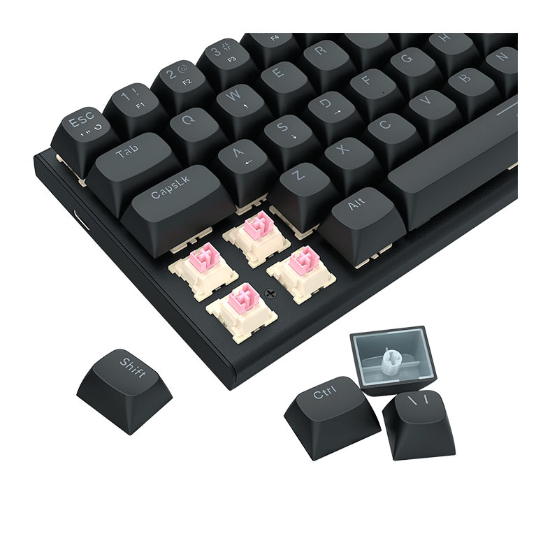 Teclado Magnetico Redragon Fidd, RGB, 60%, ABNT2, Switch Pink Linear, Preto, K683-RGB-PT - miniatura 9