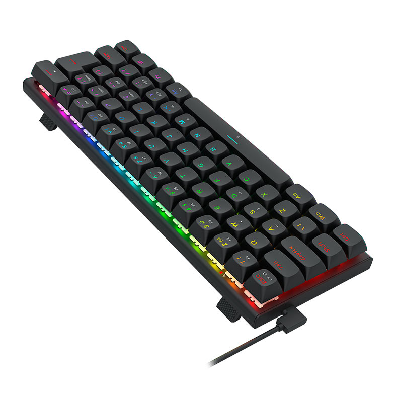 Teclado Magnetico Redragon Fidd, RGB, 60%, ABNT2, Switch Pink Linear, Preto, K683-RGB-PT - miniatura 7