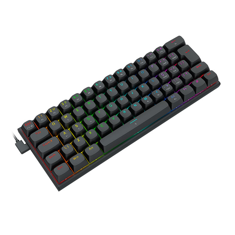 Teclado Magnetico Redragon Fidd, RGB, 60%, ABNT2, Switch Pink Linear, Preto, K683-RGB-PT - miniatura 5