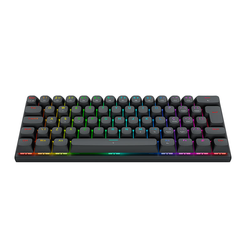 Teclado Magnetico Redragon Fidd, RGB, 60%, ABNT2, Switch Pink Linear, Preto, K683-RGB-PT - miniatura 6