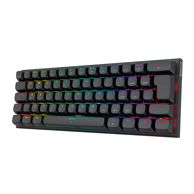 Teclado Magnetico Redragon Fidd, RGB, 60%, ABNT2, Switch Pink Linear, Preto, K683-RGB-PT - miniatura 4