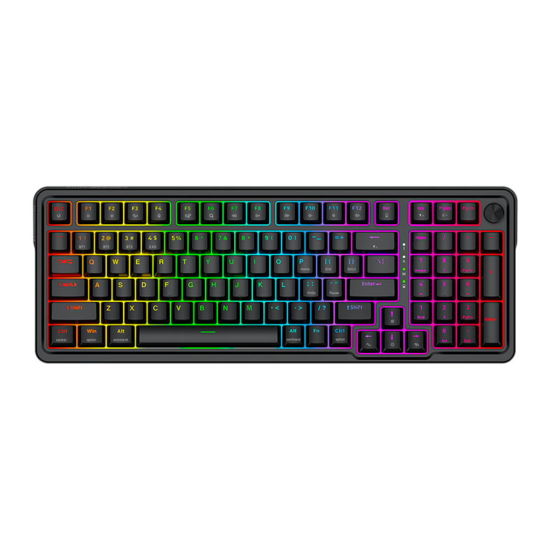 Teclado Mecanico Redragon Eisa Pro, RGB, ABNT2, Switch Brown, Tri-Mode, Preto, K686-RGB-PRO-PT-BROWN - imagem 1