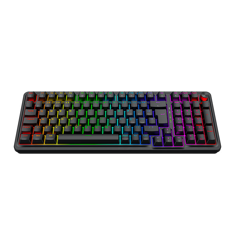 Teclado Mecanico Redragon Eisa Pro, RGB, ABNT2, Switch Brown, Tri-Mode, Preto, K686-RGB-PRO-PT-BROWN - miniatura 6