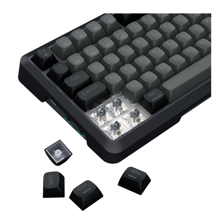 Teclado Mecanico Redragon Bragi Pro, RGB, Switch Cream, Wireless, Cinza e Preto, K688GB-RGB-PRO-PT - miniatura 8