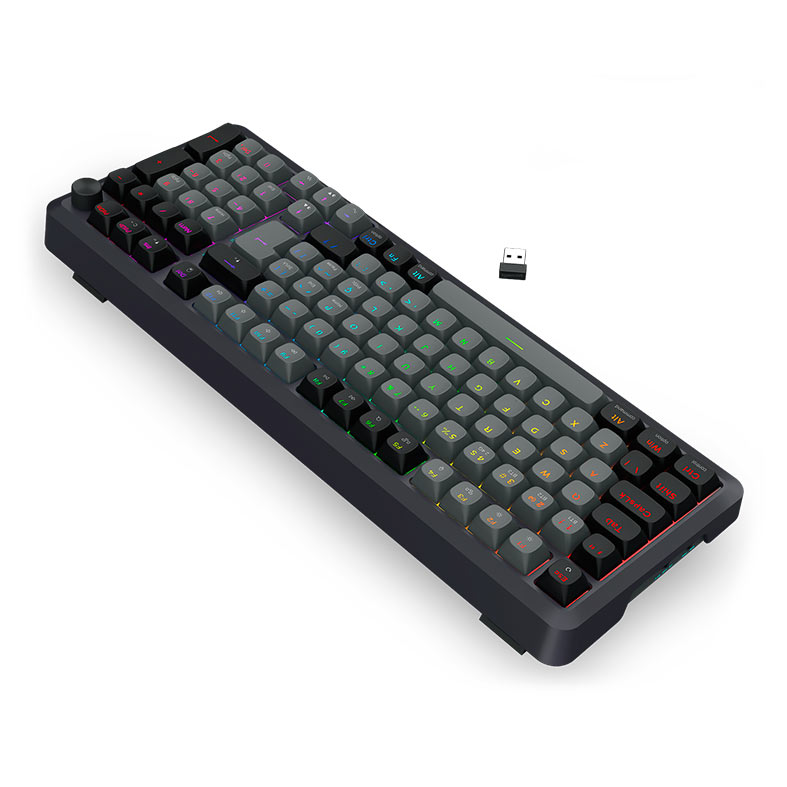 Teclado Mecanico Redragon Bragi Pro, RGB, Switch Cream, Wireless, Cinza e Preto, K688GB-RGB-PRO-PT - miniatura 7