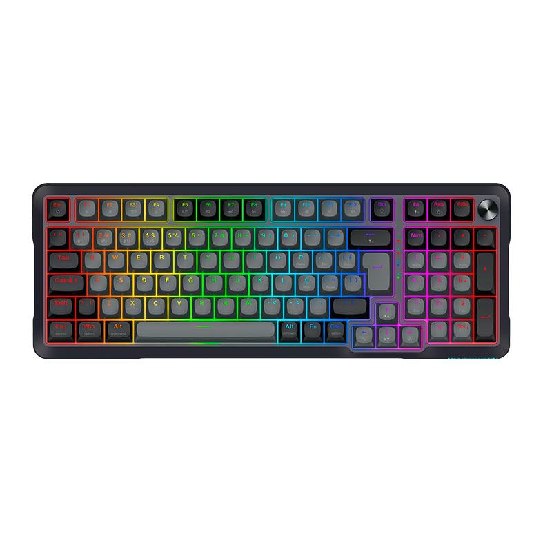 Teclado Mecanico Redragon Bragi Pro, RGB, Switch Cream, Wireless, Cinza e Preto, K688GB-RGB-PRO-PT - imagem 1