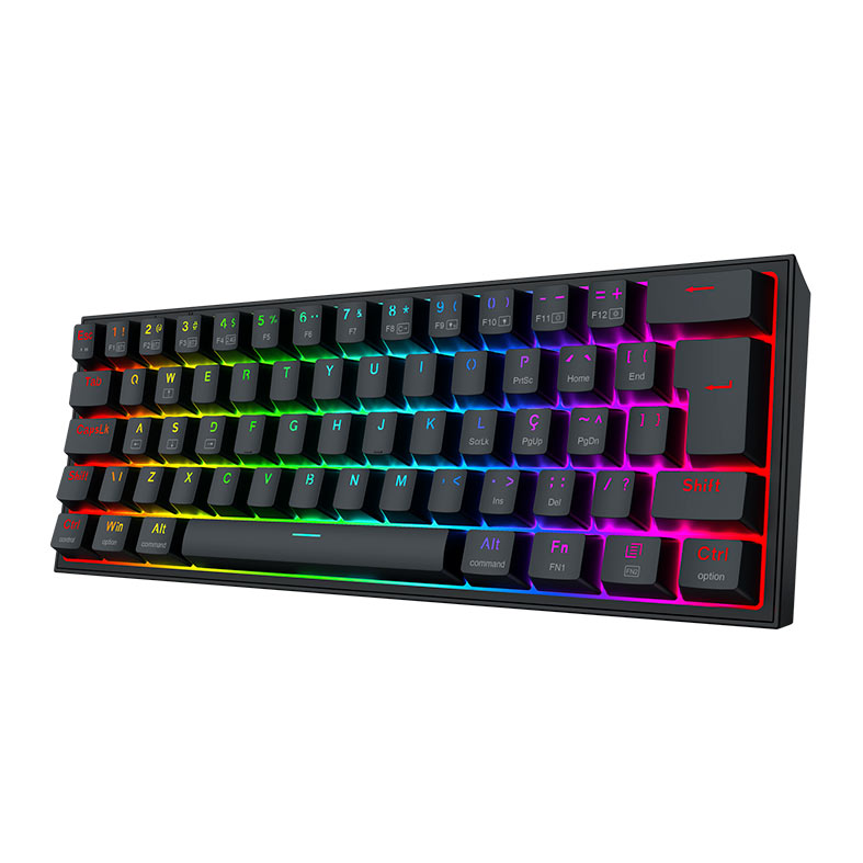 Teclado Mecanico Redragon Alcor, RGB, ABNT2, Switch RPC Linear, Tri-Mode, Preto, K717B-RGB-PRO - miniatura 3