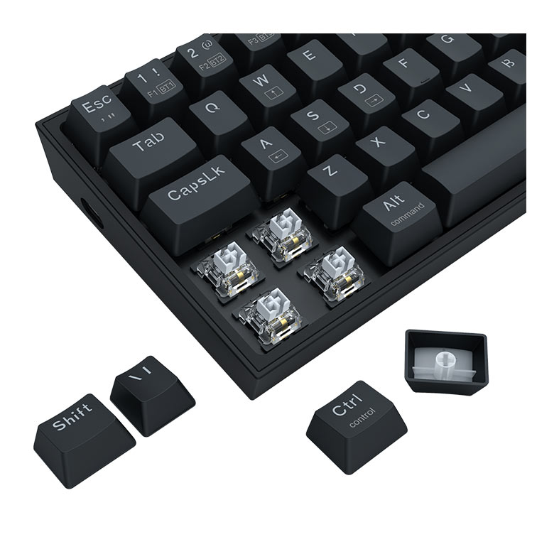 Teclado Mecanico Redragon Alcor, RGB, ABNT2, Switch RPC Linear, Tri-Mode, Preto, K717B-RGB-PRO - miniatura 9