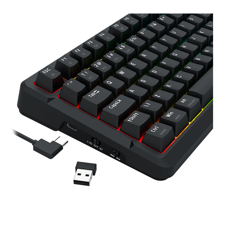 Teclado Mecanico Redragon Arlokks, RGB, ABNT2, Switch RPC Linear, Tri-Mode, Preto, K742B - miniatura 10