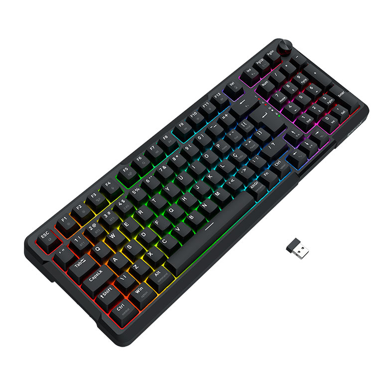 Teclado Mecanico Redragon Arlokks, RGB, ABNT2, Switch RPC Linear, Tri-Mode, Preto, K742B - miniatura 7