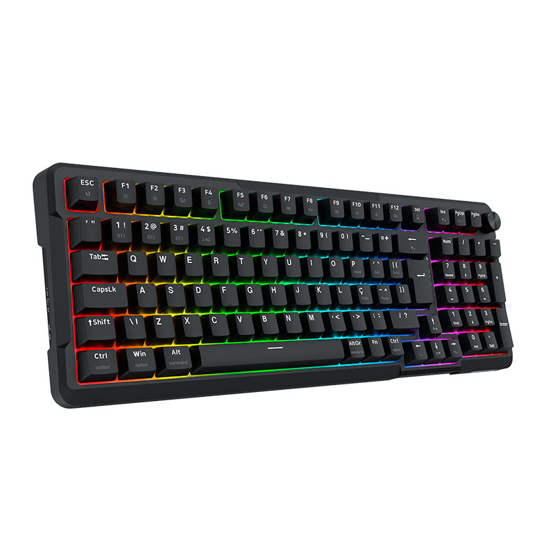 Teclado Mecanico Redragon Arlokks, RGB, ABNT2, Switch RPC Linear, Tri-Mode, Preto, K742B - miniatura 3