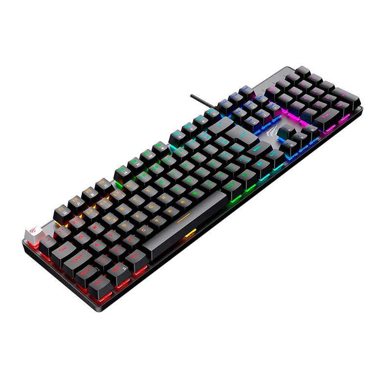 Teclado Mecanico Havit KB432L-PB, Rainbow, ABNT2, Switch Azul, Preto, KB432L-PB - miniatura 4