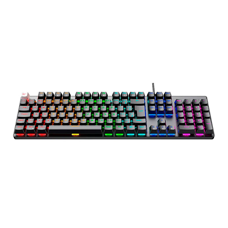 Teclado Mecanico Havit KB432L-PB, Rainbow, ABNT2, Switch Azul, Preto, KB432L-PB - miniatura 3