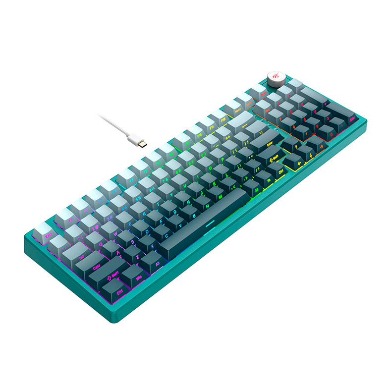 Teclado Mecanico Havit KB899L, RGB, Switch Vermelho, Verde, KB899L-GREEN - miniatura 4