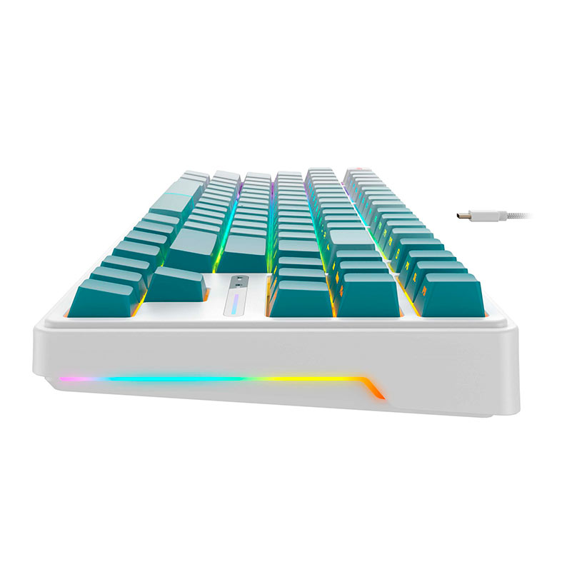 Teclado Mecanico Havit KB901L, RGB, Switch Hot-Swap, Branco e Verde, KB901L - miniatura 5