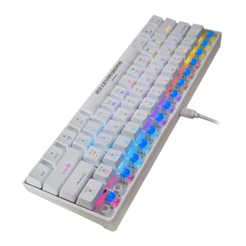 Teclado Mecanico K-Mex Spectra Fury KBL88, Rainbow, ABNT2, Switch Azul, Branco, KBW888U0002CB0X - miniatura 3