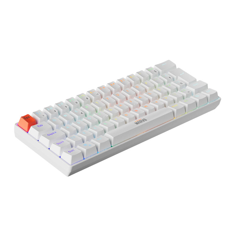 Teclado Mecanico Marvo KG933G, RGB, ABNT2, Switch Vermelho, Branco, KG933G-WH - miniatura 6