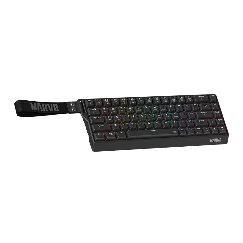 PRE VENDA - Teclado Mecanico Marvo KG965W, Switch Banana Crystal, Wireless, Preto, KG965W-BK - miniatura 6