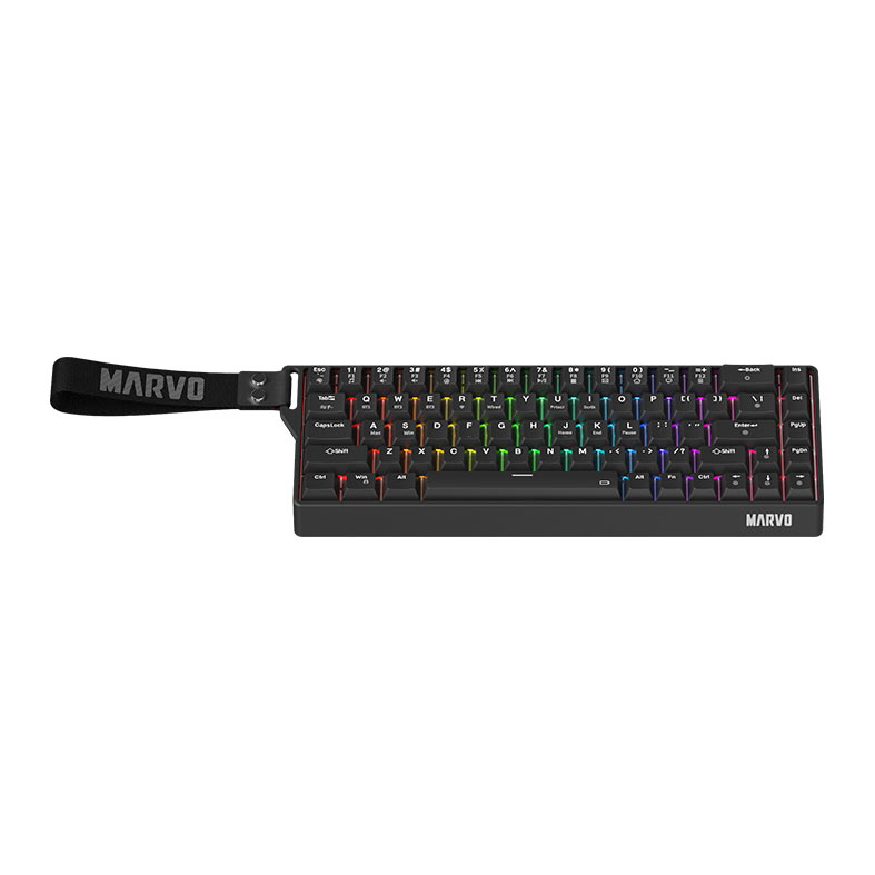 PRE VENDA - Teclado Mecanico Marvo KG965W, Switch Banana Crystal, Wireless, Preto, KG965W-BK - miniatura 4