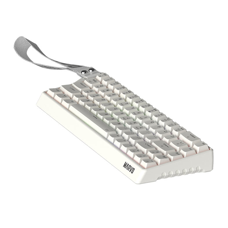 PRE VENDA - Teclado Mecanico Marvo KG965W, Switch Banana Crystal, Wireless, Branco, KG965W-WH - miniatura 8