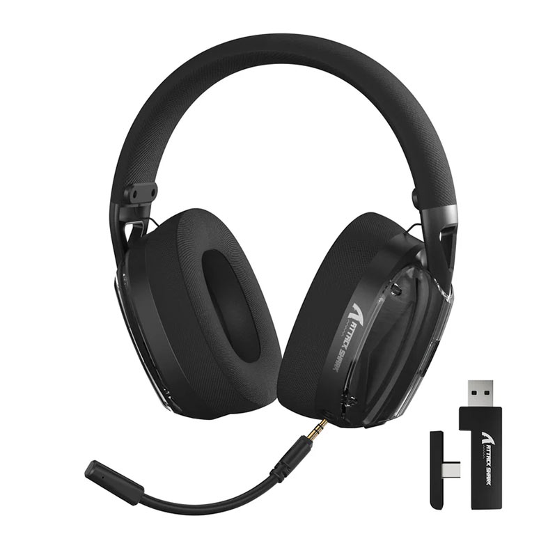 PRE VENDA - Headset Gamer Attack Shark L60, Drivers 40mm, PC/PS4/Xbox, Tri-Mode, Preto, L60-BK - miniatura 3