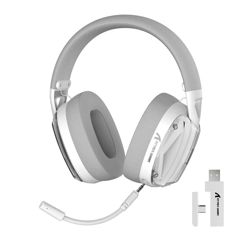 PRE VENDA - Headset Gamer Attack Shark L60, Drivers 40mm, PC/PS4/Xbox, Tri-Mode, Branco, L60-WH - miniatura 3