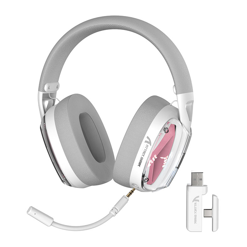 Headset Gamer Attack Shark L60, Drivers 40mm, PC/PS4/Xbox, Tri-Mode, Branco, L60-WHITE - imagem 1
