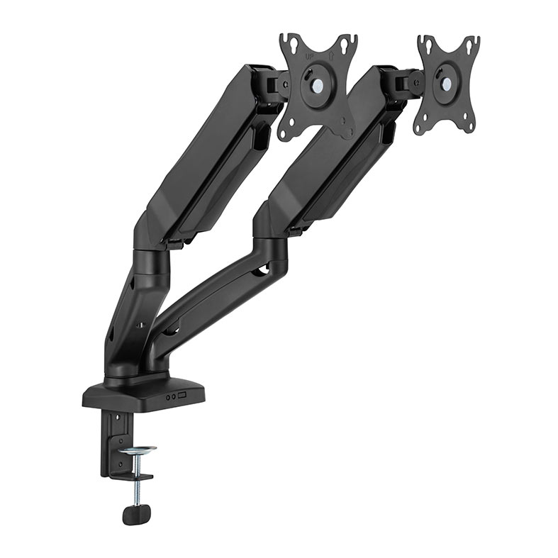 Suporte Articulado Para 2 Monitores Brateck LDT13 C024E, 17 Pol. a 32 Pol., Preto, LDT13-C024E - miniatura 3