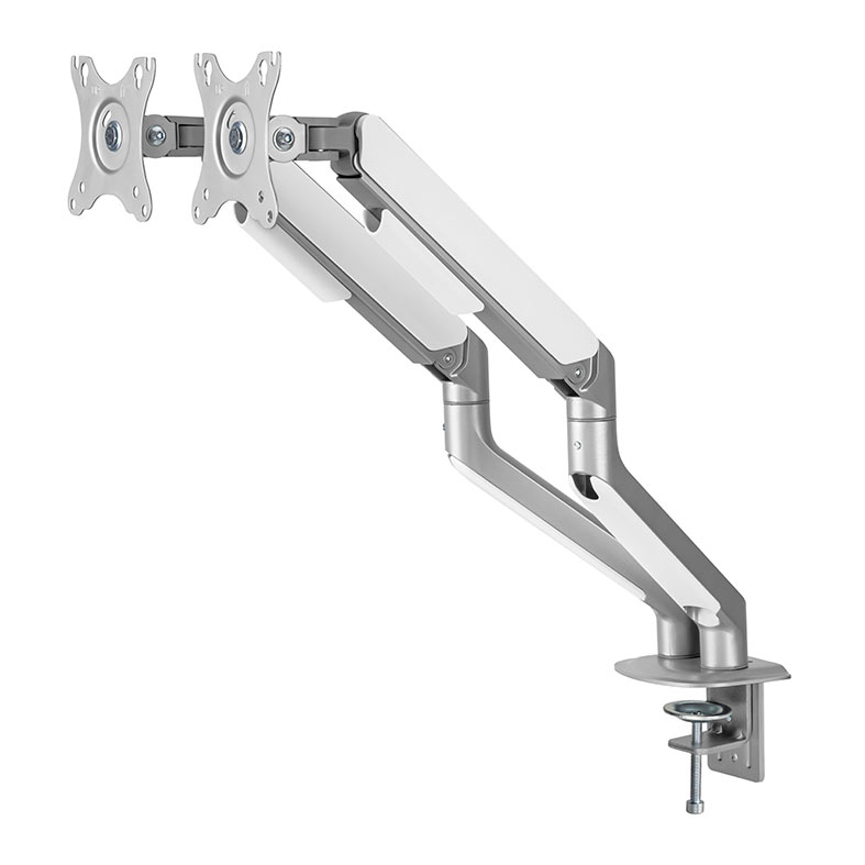 Suporte Articulado Para 2 Monitores Brateck LDT63 C024, 17 Pol. a 32 Pol., Prata, LDT63-C024 - miniatura 5