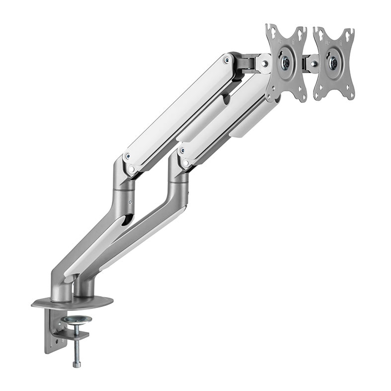Suporte Articulado Para 2 Monitores Brateck LDT63 C024, 17 Pol. a 32 Pol., Prata, LDT63-C024 - miniatura 3