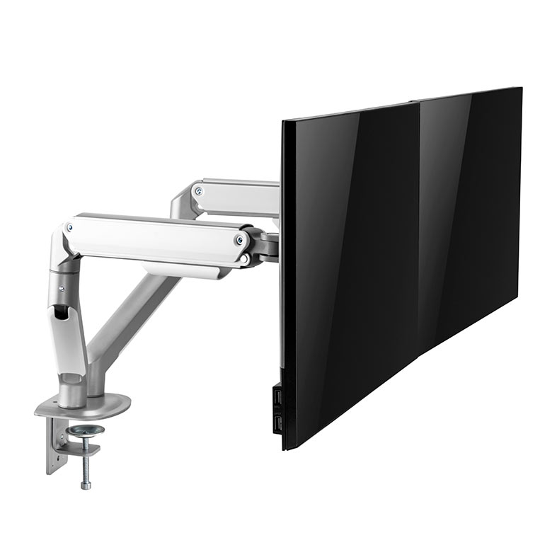 Suporte Articulado Para 2 Monitores Brateck LDT63 C024, 17 Pol. a 32 Pol., Prata, LDT63-C024 - miniatura 6