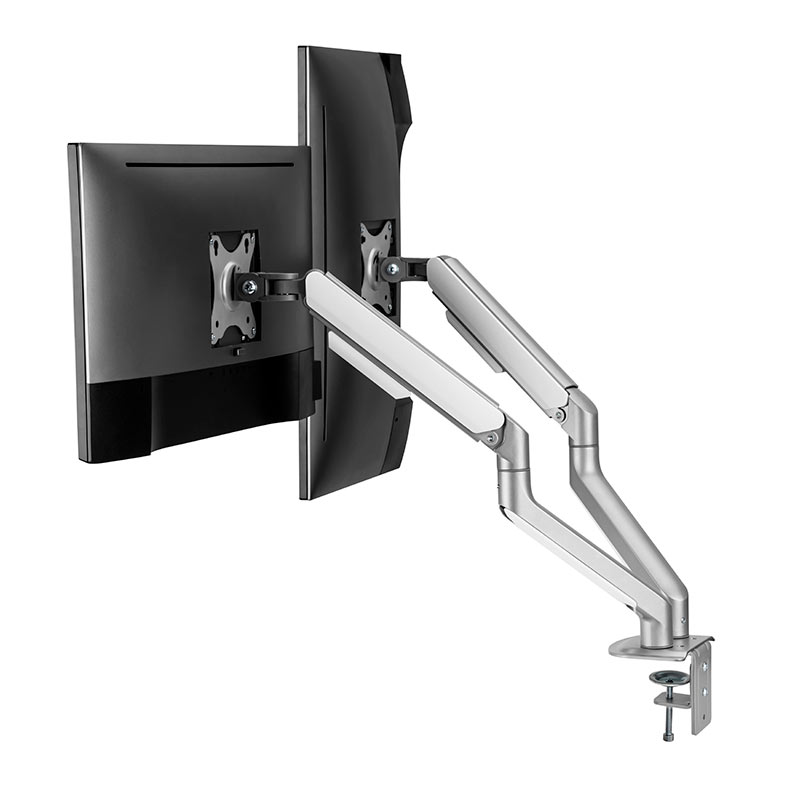 Suporte Articulado Para 2 Monitores Brateck LDT63 C024, 17 Pol. a 32 Pol., Prata, LDT63-C024 - miniatura 7