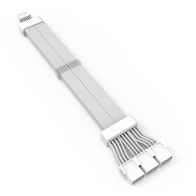 Cabo Extensor Sleeved Aigo Darkflash Lightglow LG04, ARGB, 12+4P, 350mm, Branco, LG04-WH - miniatura 4