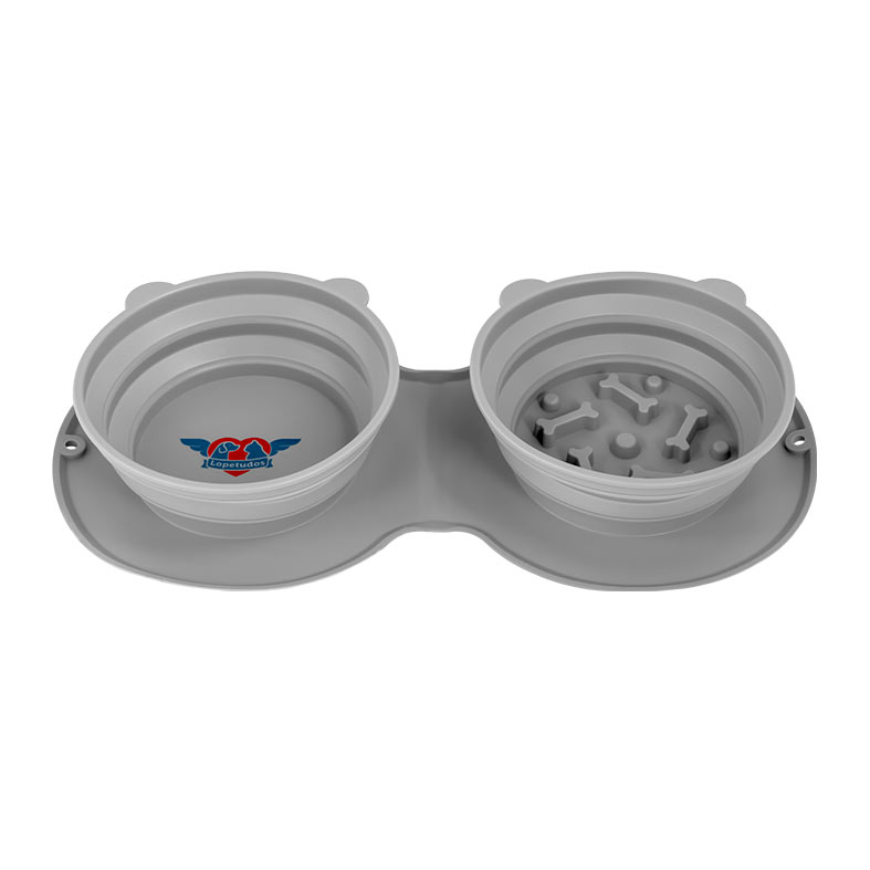 Comedouro de Silicone Lopetudos FlexFeeder1, Cinza, LP-CMSL-DR