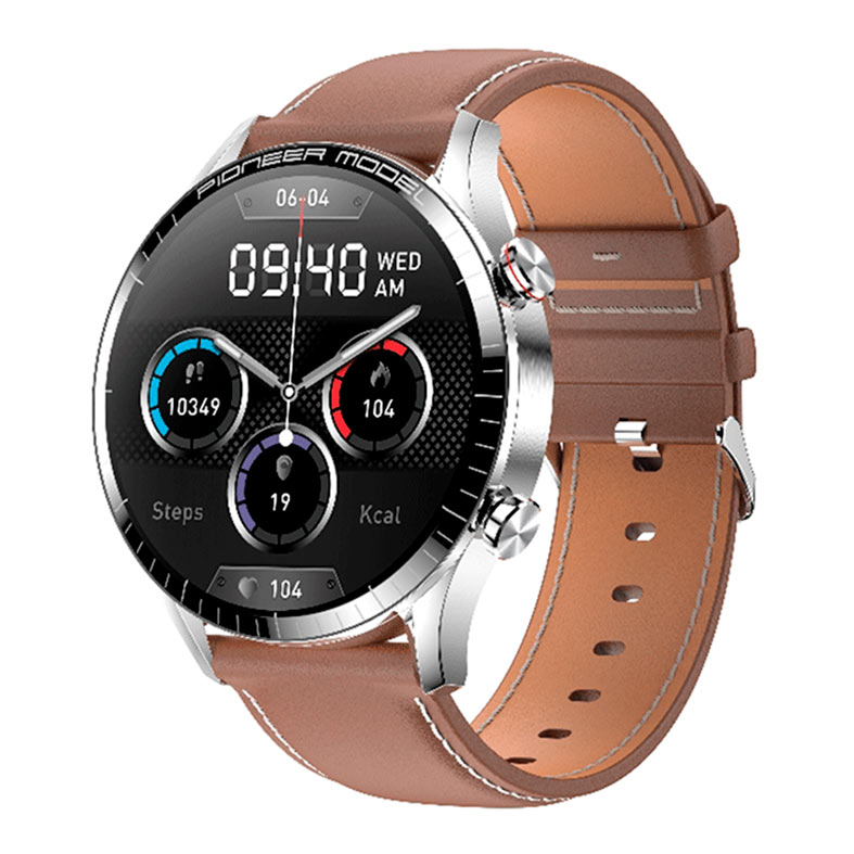 SmartWatch Level LVW-50, Compativel com Android e IOS, Pulseira de Couro, IP68, Prata, LVW-50CP - imagem 1