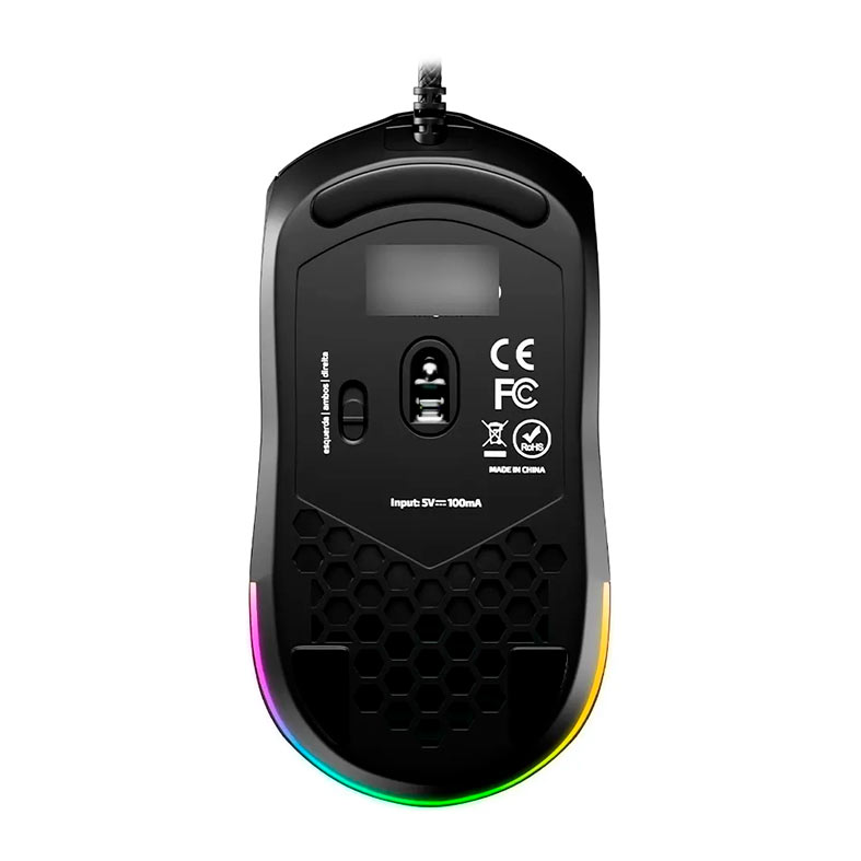 Mouse Gamer Solid Gear Aero 60, RGB, 16000DPI, 6 Botoes, Preto, M-100 - miniatura 8