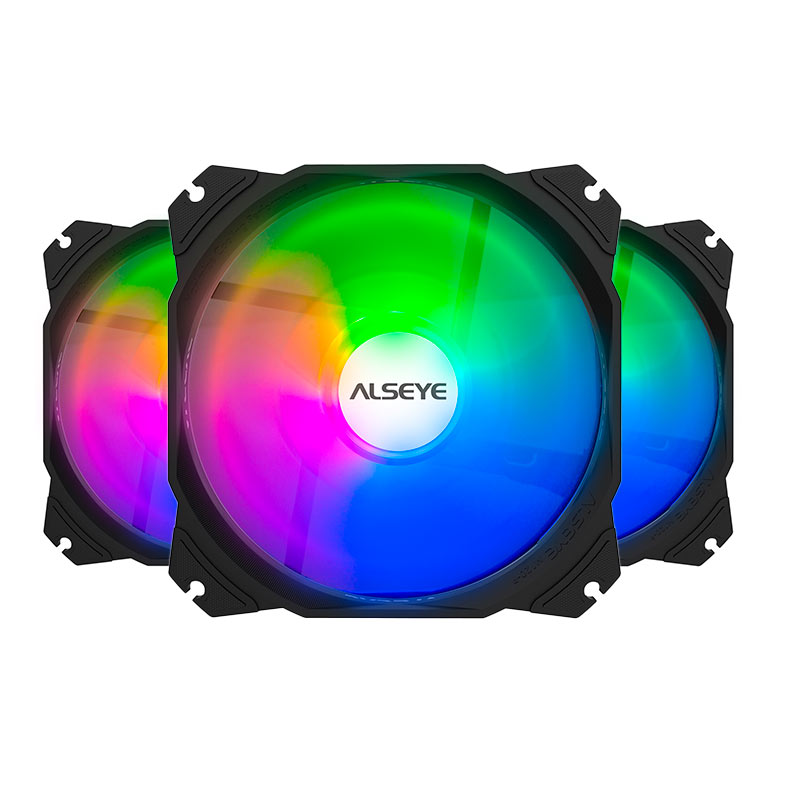 Kit Ventoinha Alseye M120 3in1, 120mm, Led ARGB, M120-PKITB - imagem 1