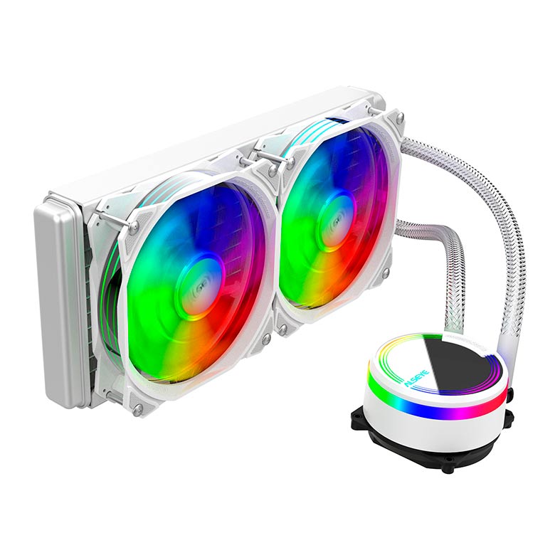 Water Cooler Alseye Max M240, RGB,240mm, Branco, M240-WHITE - imagem 1