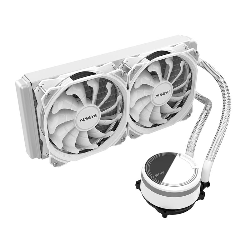 Water Cooler Alseye Max M240, RGB,240mm, Branco, M240-WHITE - miniatura 3