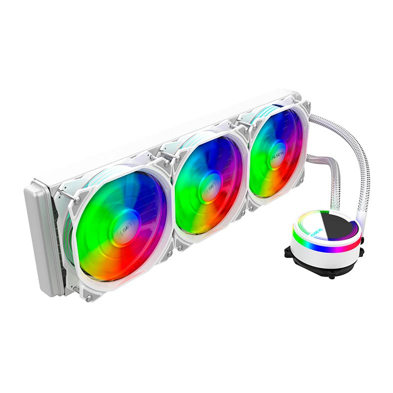 Water Cooler Alseye Max M360 ARGB White 360mm, M360-WHITE - imagem 1