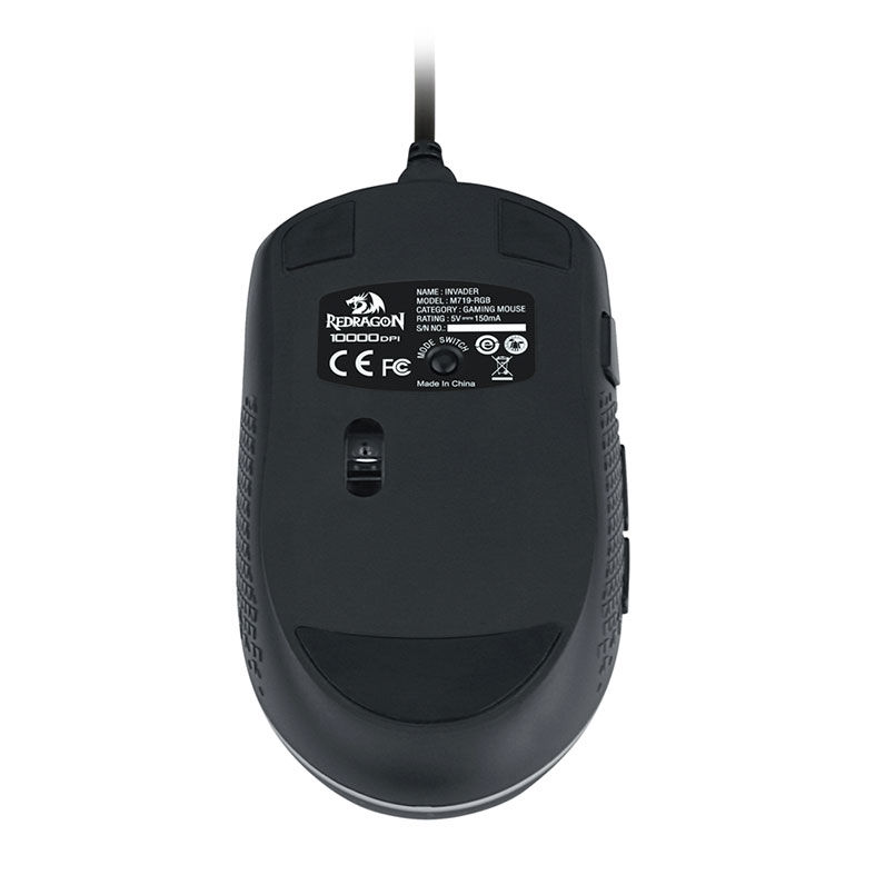 Mouse Gamer Redragon Invader Chroma RGB 10000DPI, M719-RGB - miniatura 9