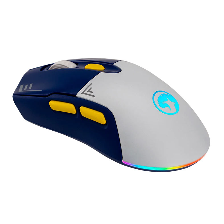 Mouse Gamer Marvo M803W, RGB, Wireless, 4800DPI, 7 Botoes, Branco, M803W-WB - miniatura 3