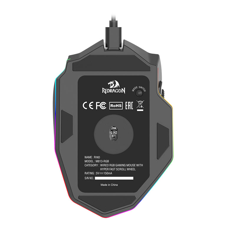 Mouse Gamer Redragon Rind, RGB, 16000DPI, 10 Botoes, Preto, M813-RGB - miniatura 10