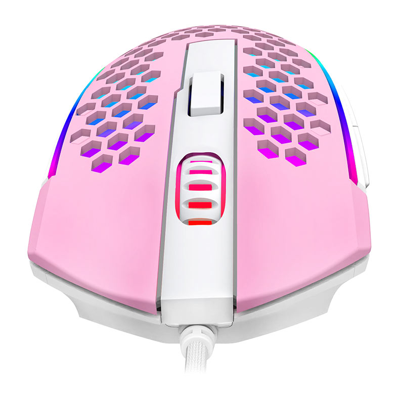 Mouse Gamer Redragon Reaping Elite, RGB, 32000DPI, 6 Botoes, Rosa e Branco, M987PW-P - miniatura 8