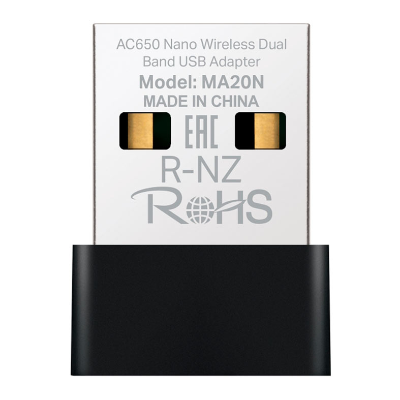 Mini Adaptador Mercusys MA20N Nano, AC650, Dual Band, MA20N